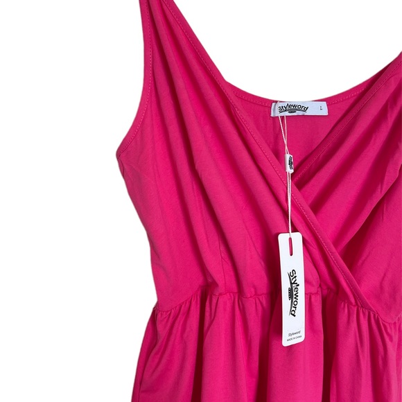 Styleworld V Neck Spaghetti Strap Dress - Picture 4 of 7